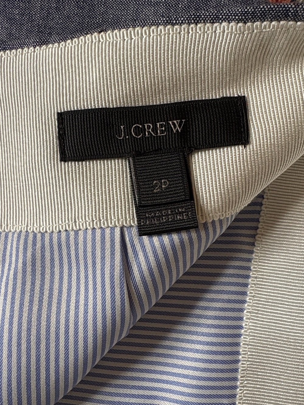 J.Crew Chambray Scallop Mini Skirt size XS 2P Mint - Picture 4 of 5